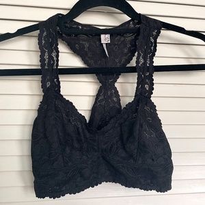 Intimately Free People Black Lace Bralette